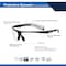 Ge Safety Glasses, Anti-Fog & Anti-Scratch, Clear Lens, Black/Blue Frame GE208CAF - alternate 3